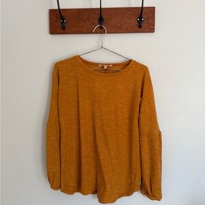 Juicy Couture Marigold Orange Textured Long Sleeve Top – Size L